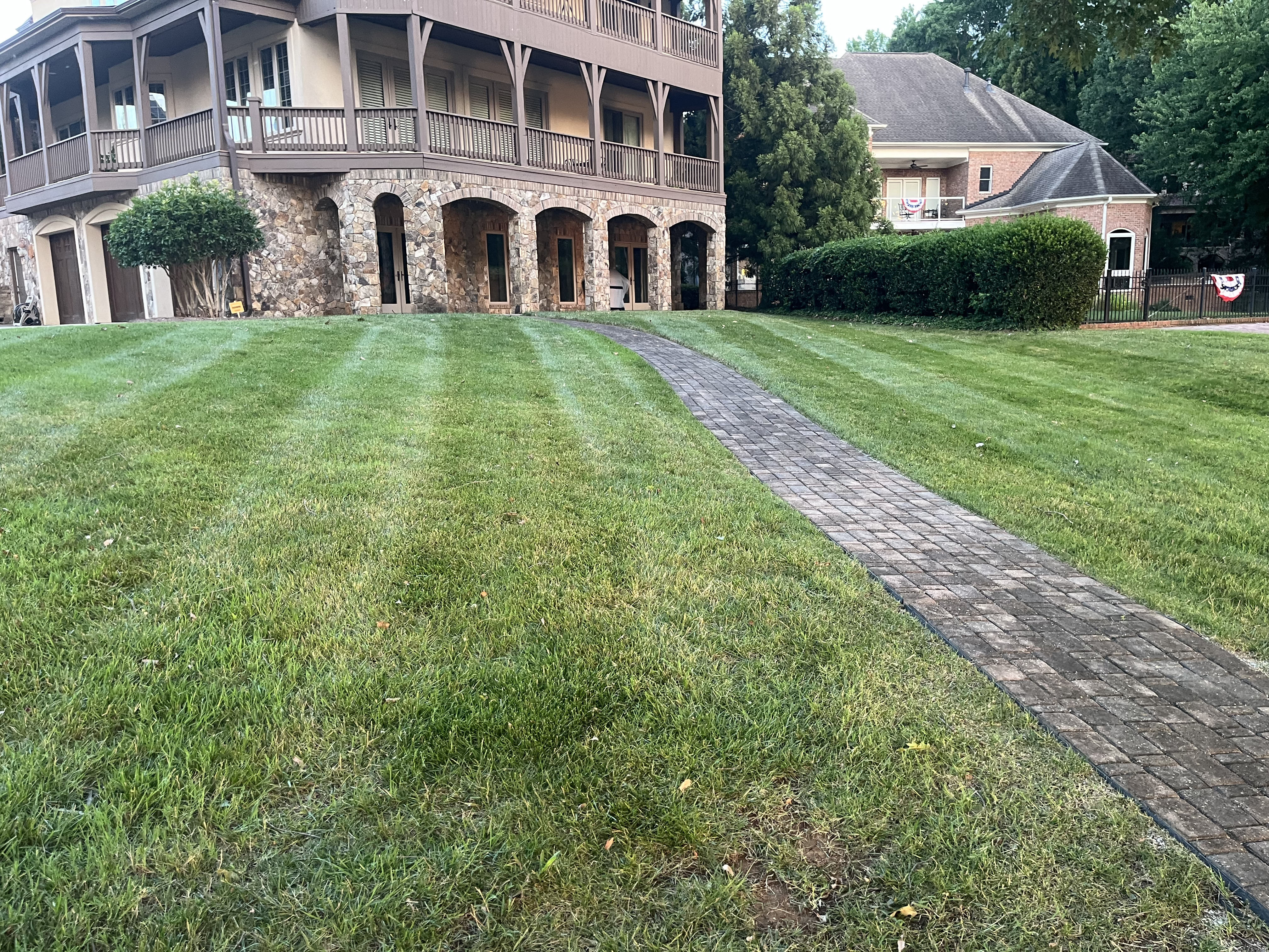 Mowing stripes on a large property